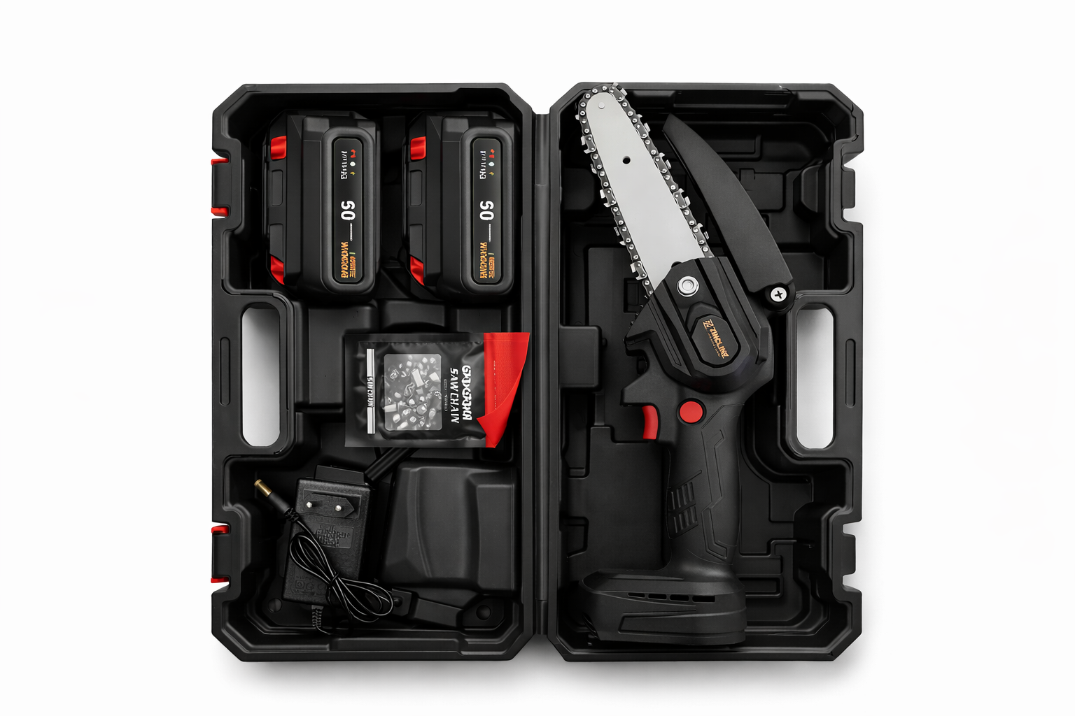 Draadloze Mini Kettingzaag op Accu – Compact, Krachtig & Direct Inzetbaar