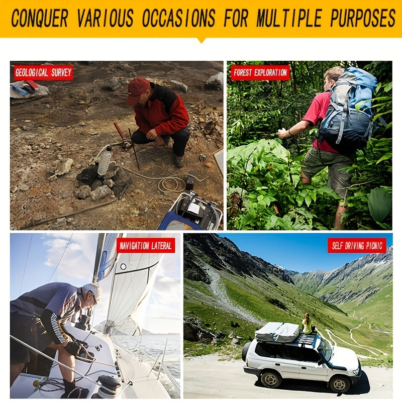 Waterdicht ABS-kompas voor wandelen, kamperen en reizen - Multifunctionele outdoor survivaluitrusting, donkergroen, kampeeraccessoires