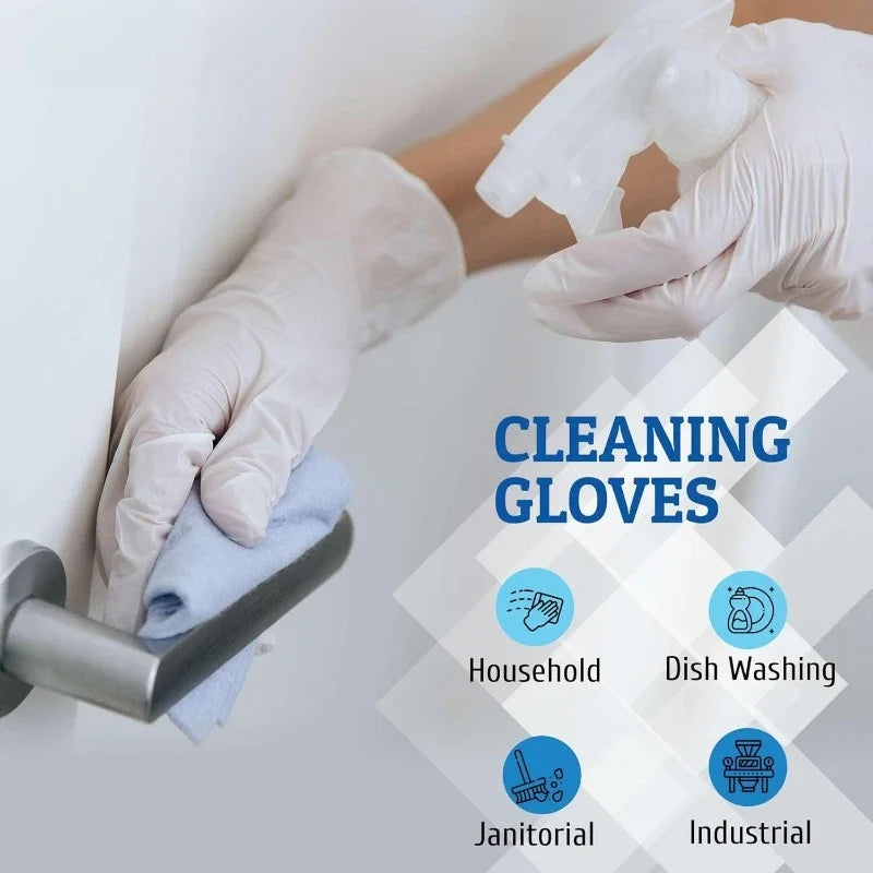 100 witte Nitrile handschoenen. Latex vrij