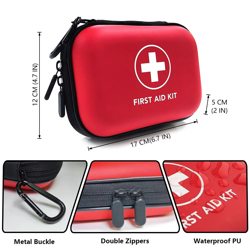 JEYORZY 1 stuks mini-EHBO-tas, EHBO-set, draagbare EHBO-set, medische opbergtas, reis-medicijnhouder, EHBO-kit, Rood JEYORZY 1 stuks mini-EHBO-tas, EHBO-set, draagbare EHBO-set, medische opbergtas, reis-medicijnhouder, EHBO-kit, Rood
