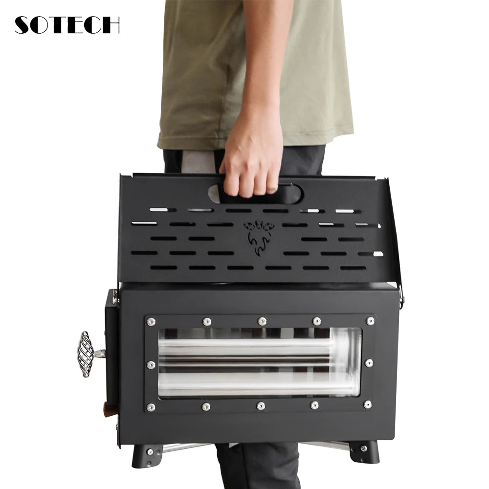 Draagbare Outdoor Houtkachel met Schoorsteen