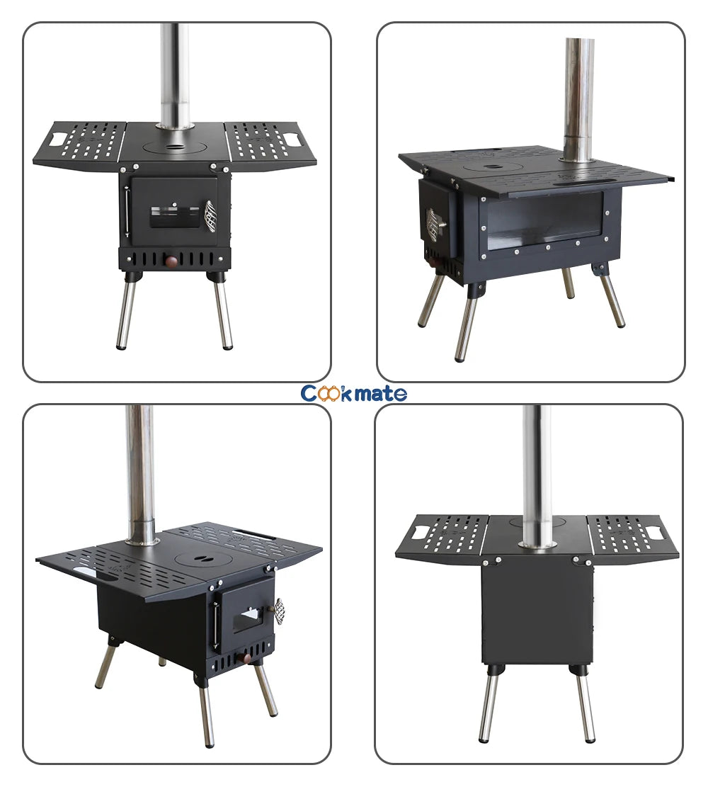 Draagbare Outdoor Houtkachel met Schoorsteen