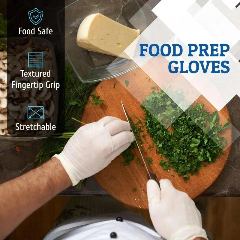 100 witte Nitrile handschoenen. Latex vrij