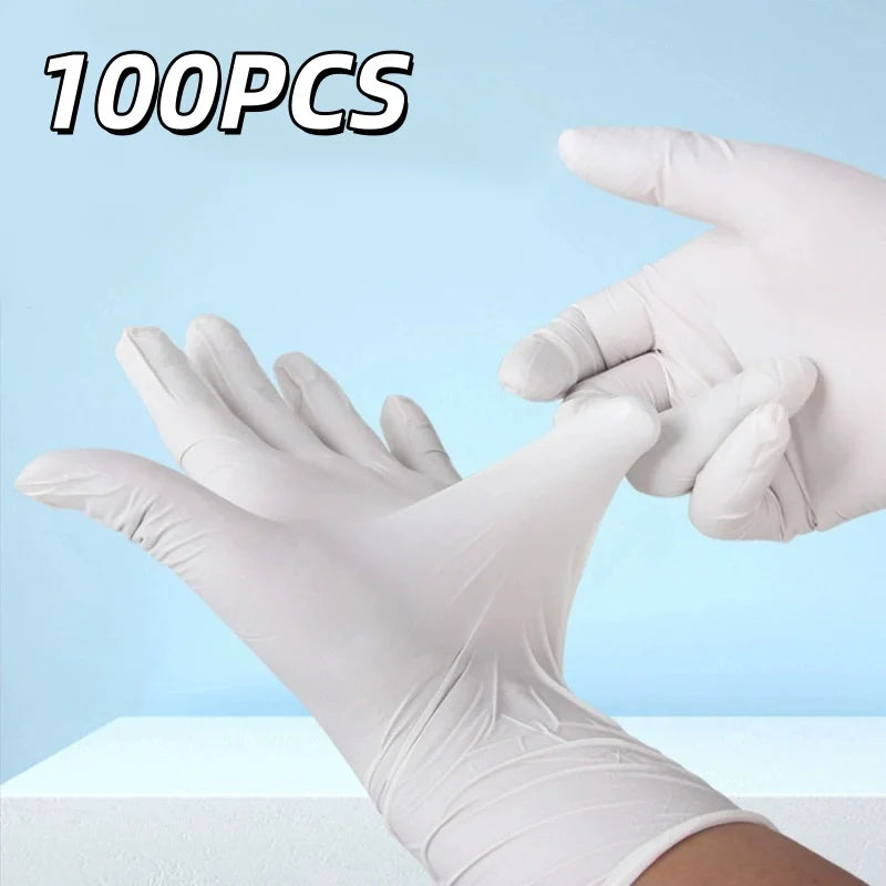 100 witte Nitrile handschoenen. Latex vrij